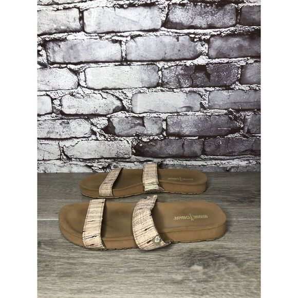 Minnetonka 532288 Pink Fabric Striped Casual Slides Sandals Women Sz 7M US/38EU - Picture 4 of 16